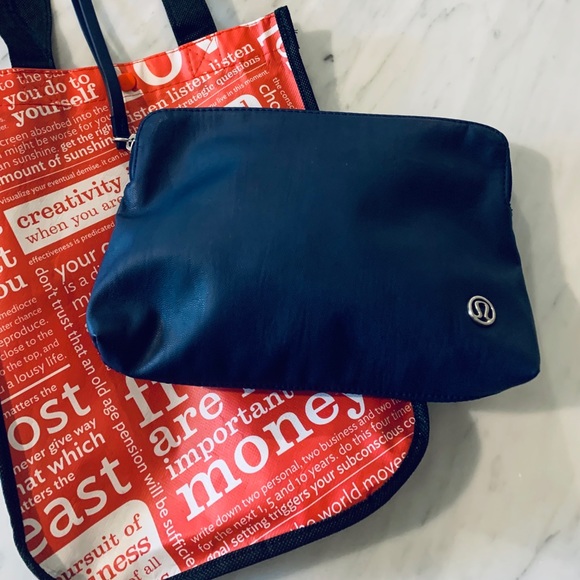 lululemon athletica Handbags - lululemon Navy Cosmetic / Makeup Case